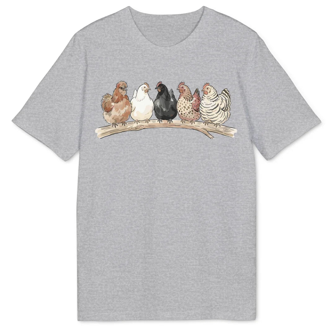 Chicken on a Branch - Heather Grey