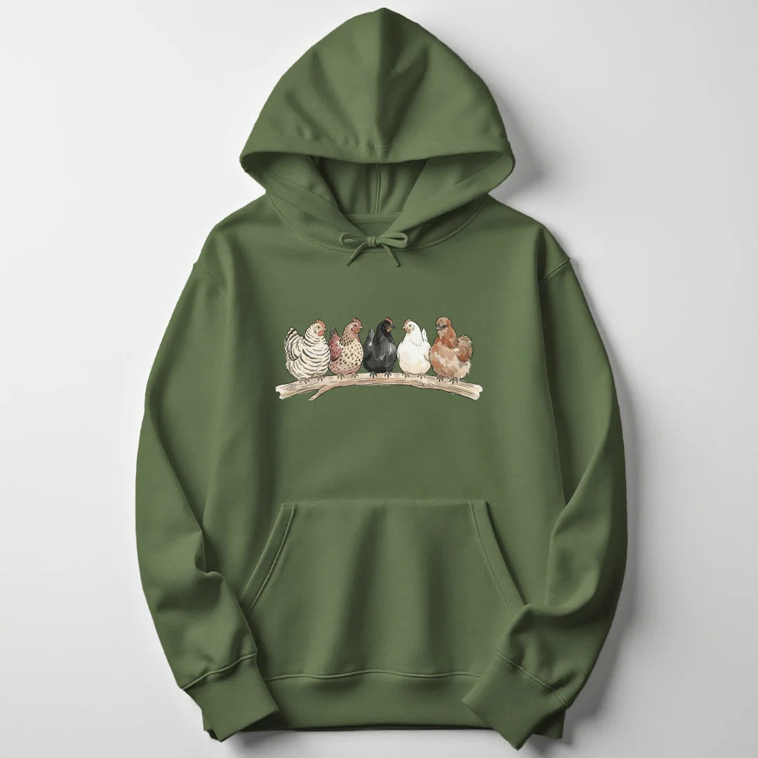 Chicken on a Branch - Military Green