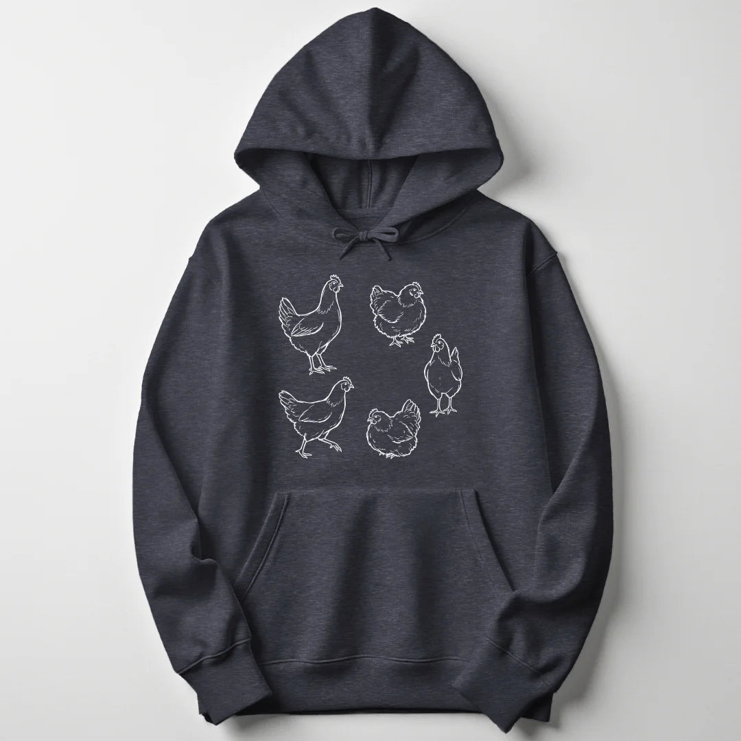Chicken Sketch - Dark Heather