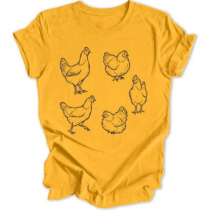 Chicken Sketch - Gold