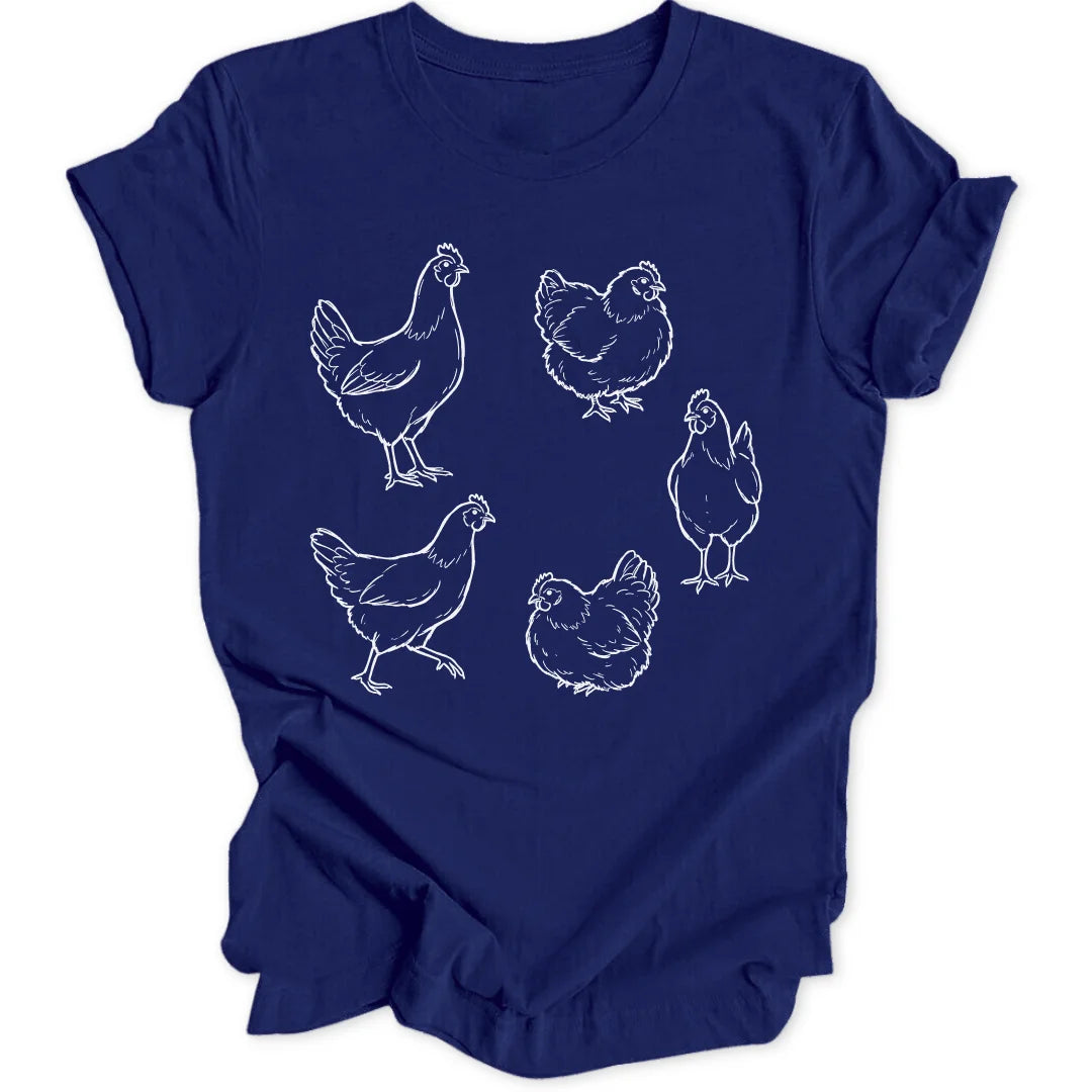 Chicken Sketch - Navy