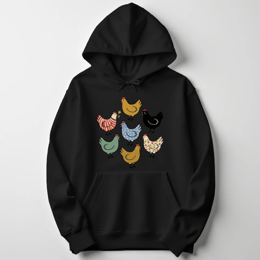Chicken Pattern - Black