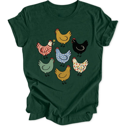 Chicken Pattern - Forest Green