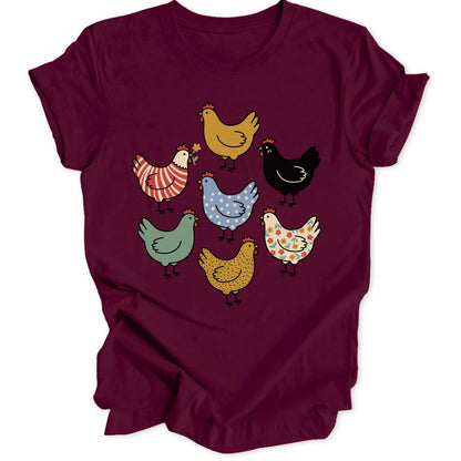 Chicken Pattern - Maroon