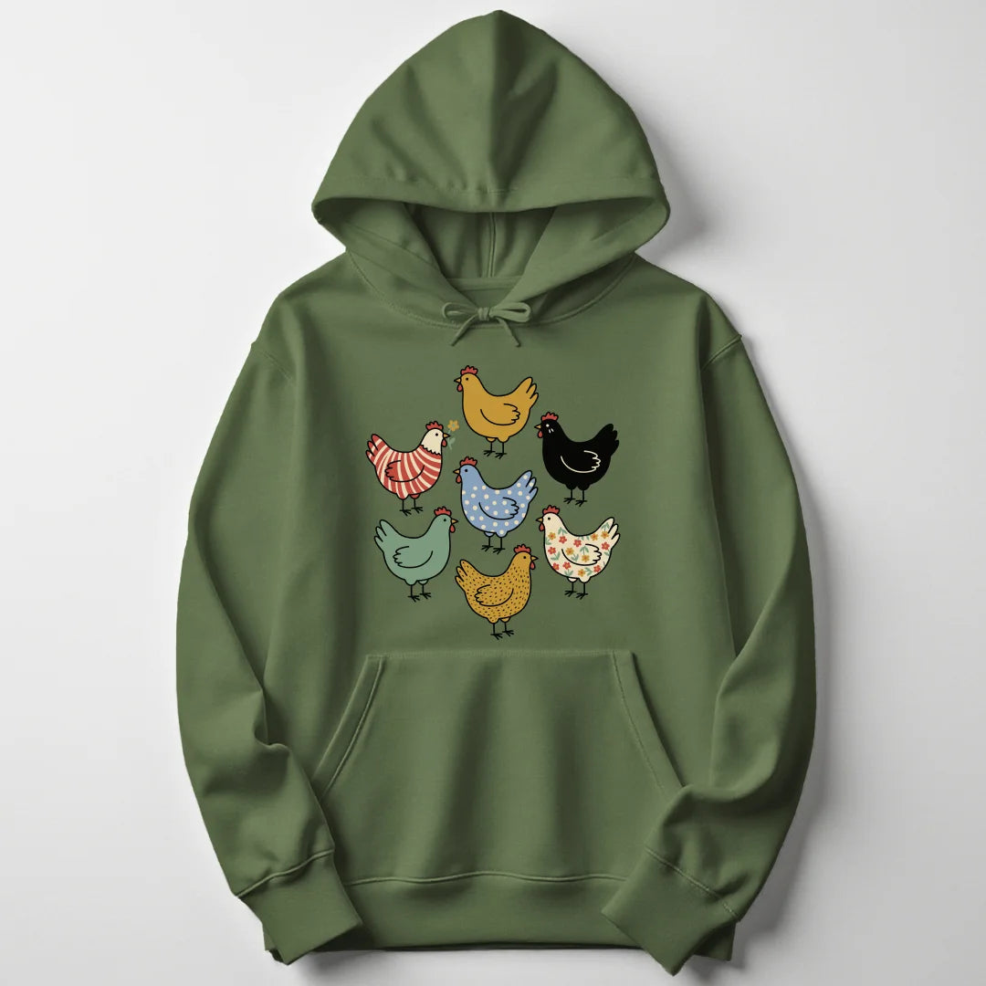 Chicken Pattern - Military Green