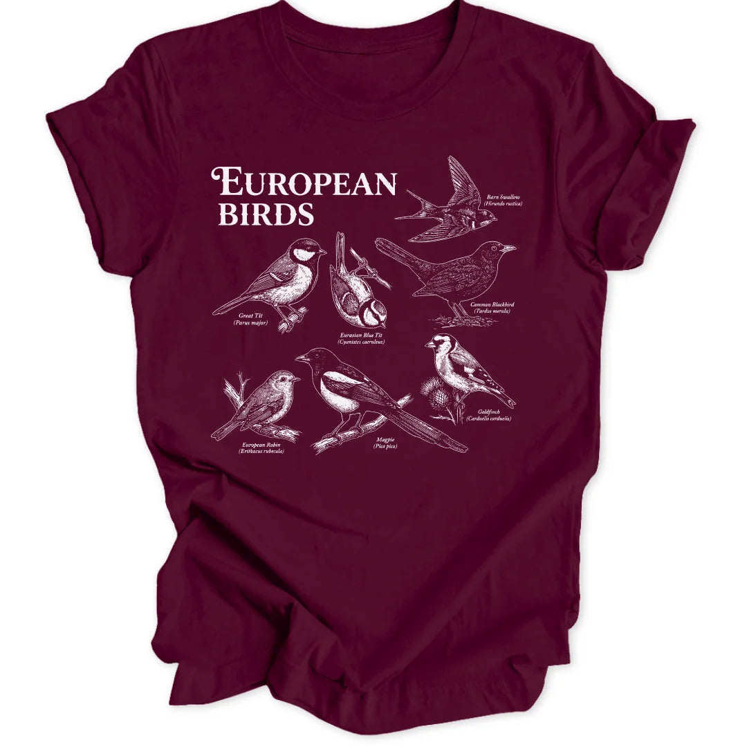 European Birds - Maroon