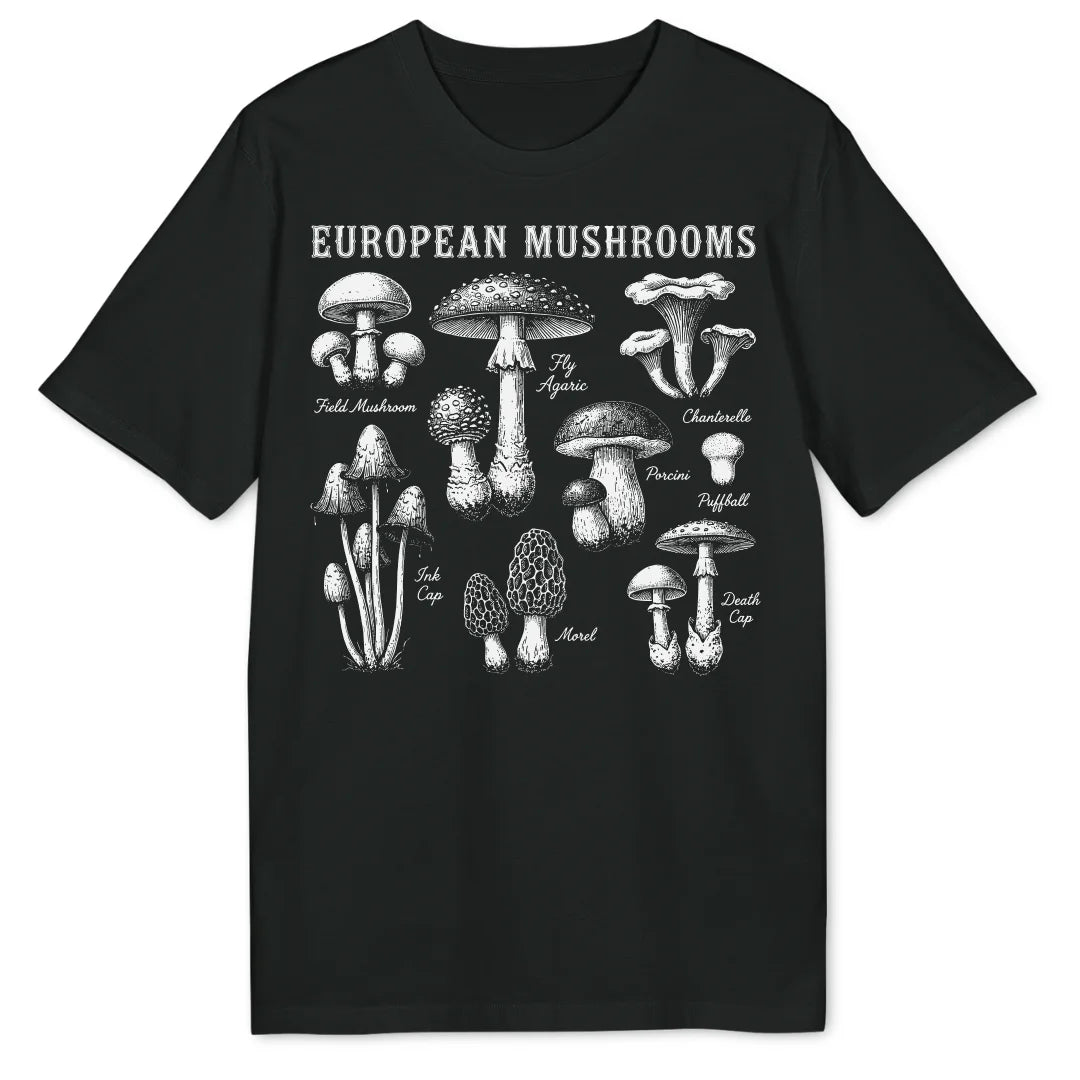 European Mushrooms - Black