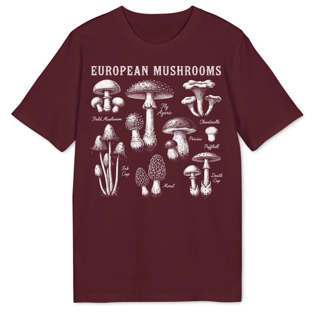 European Mushrooms - Burgundy