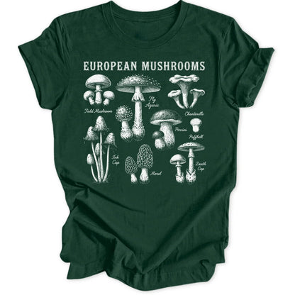 European Mushrooms - Forest Green