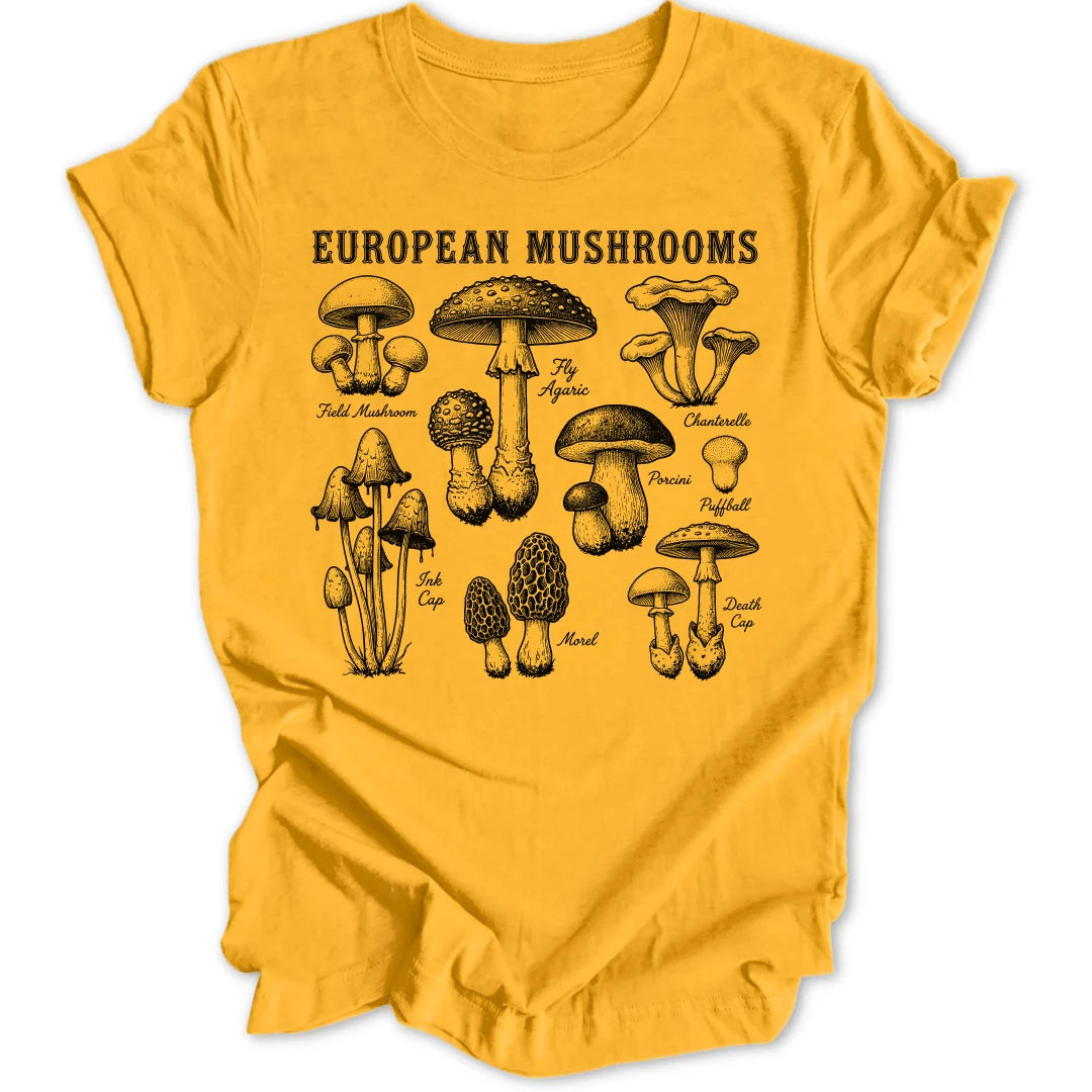 European Mushrooms - Gold