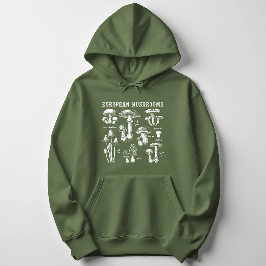 European Mushrooms - Military Green