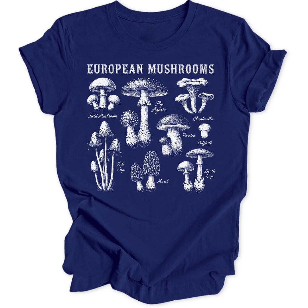 European Mushrooms - Navy