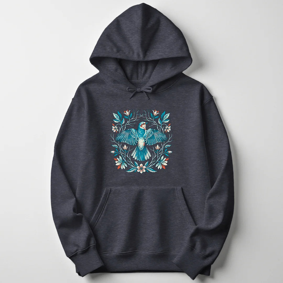 Floral Wings - Dark Heather
