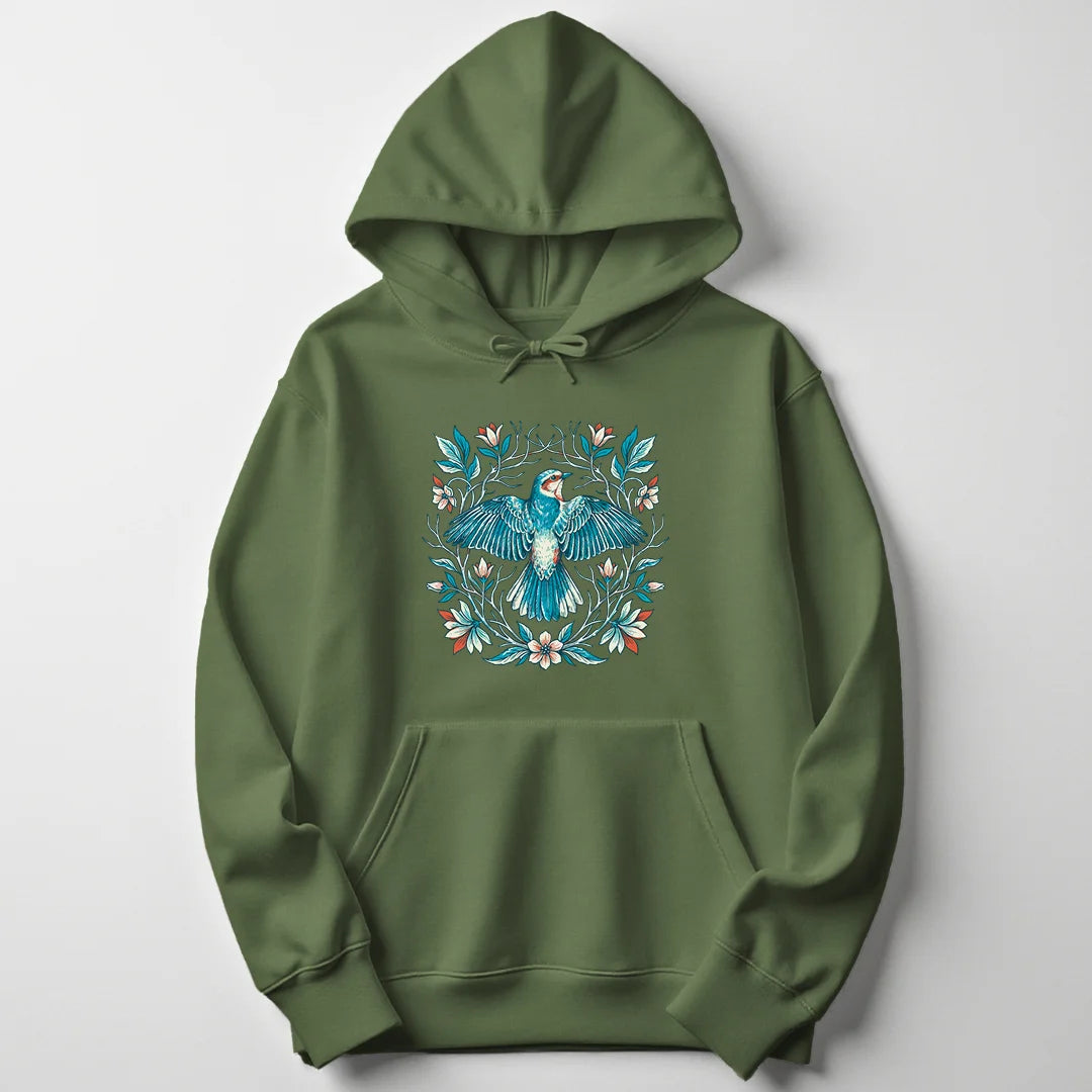 Floral Wings - Military Green
