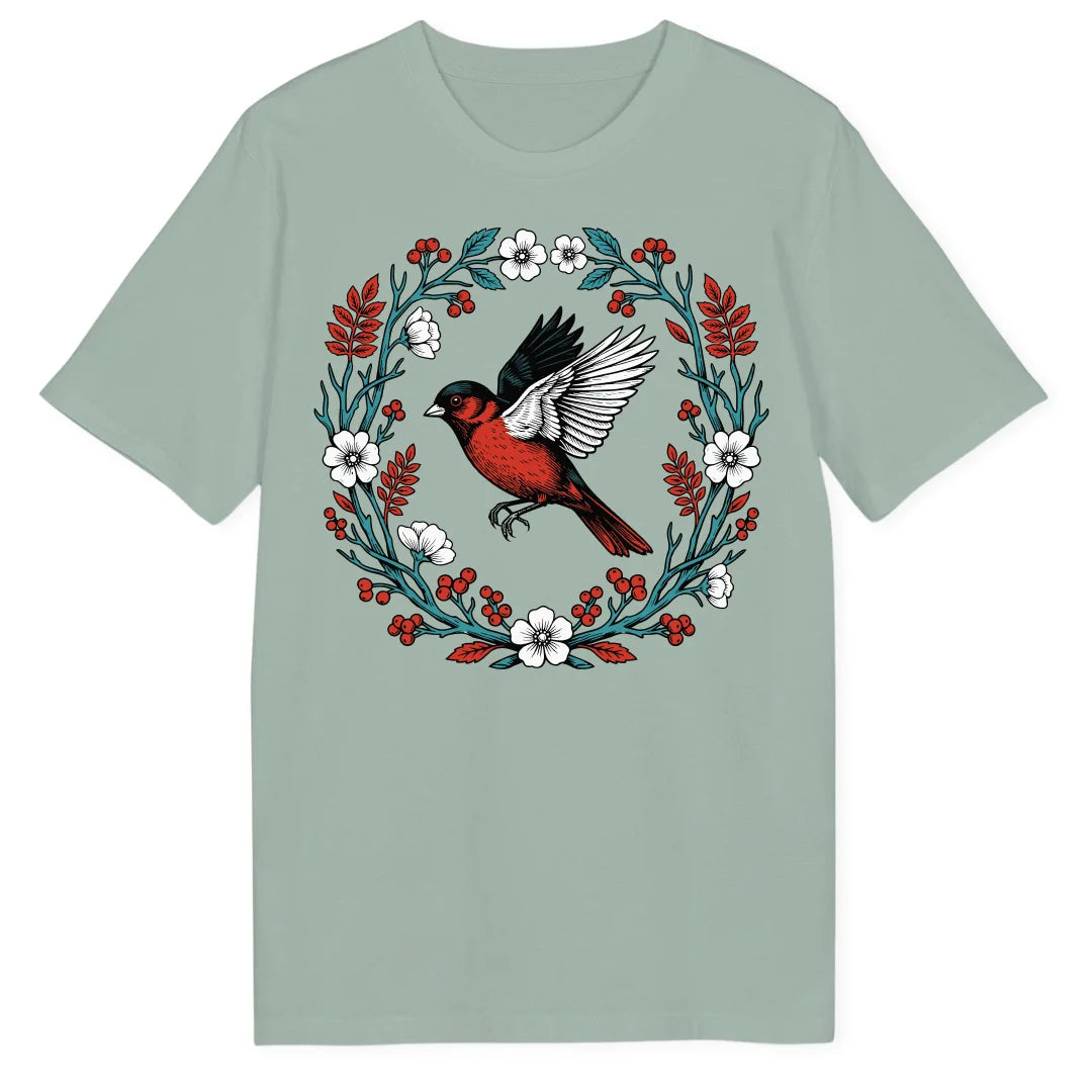 Floral Red Bird - Aloe