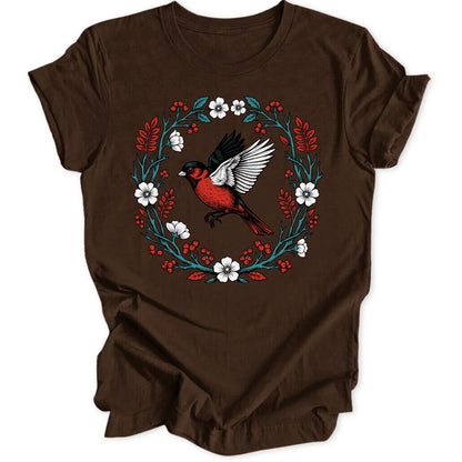 Floral Red Bird - Dark Chocolate