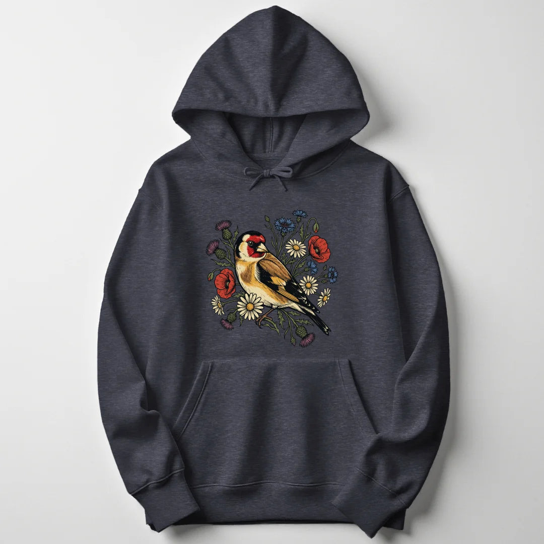 Floral Goldfinch - Dark Heather