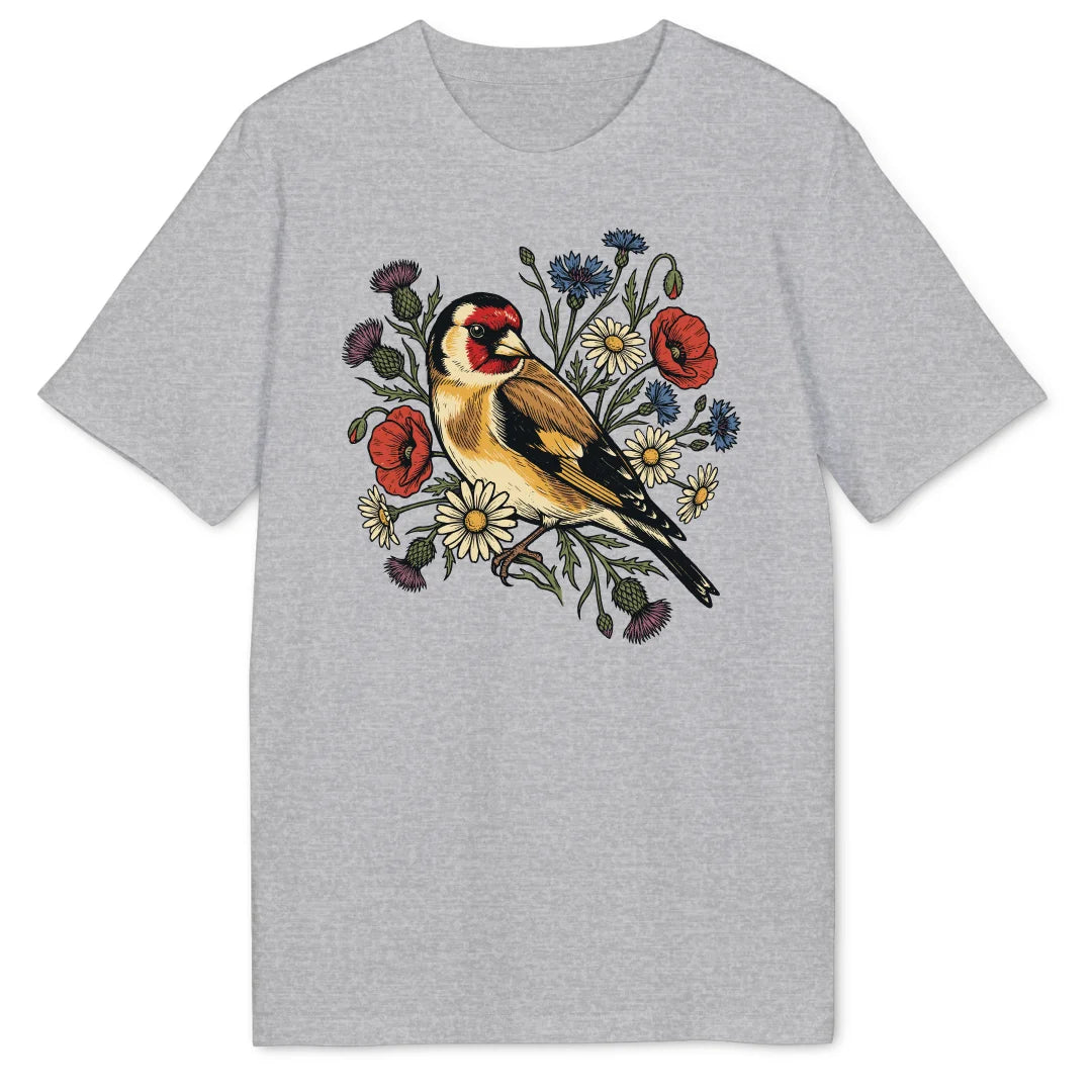 Floral Goldfinch - Heather Grey