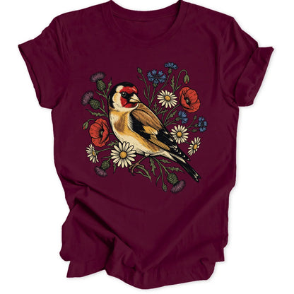 Floral Goldfinch - Maroon