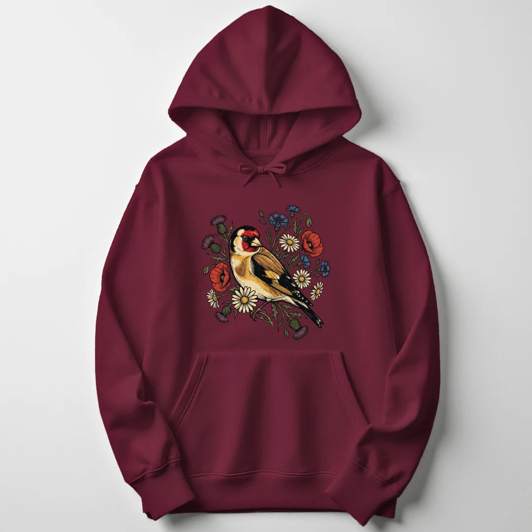 Floral Goldfinch - Maroon