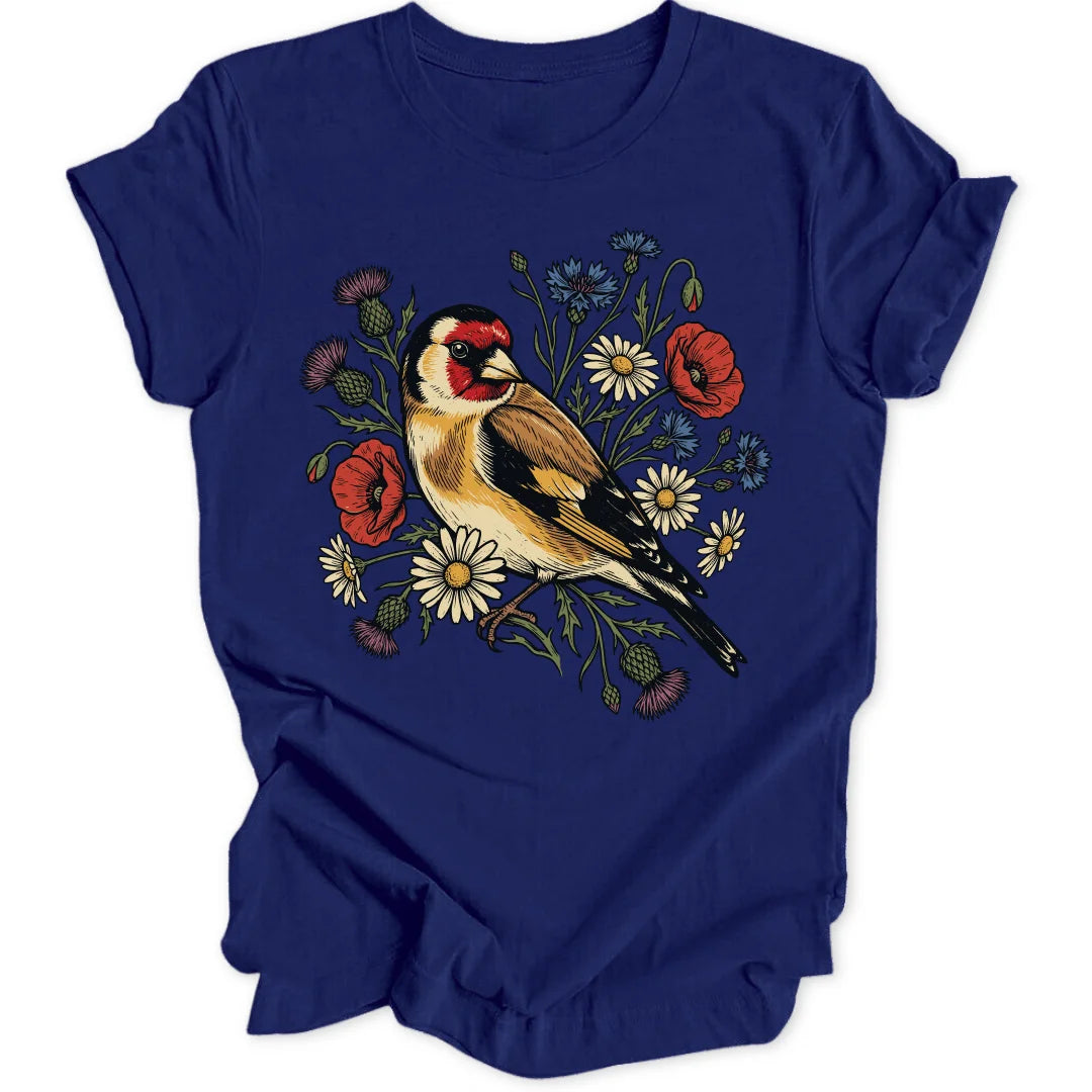 Floral Goldfinch - Navy