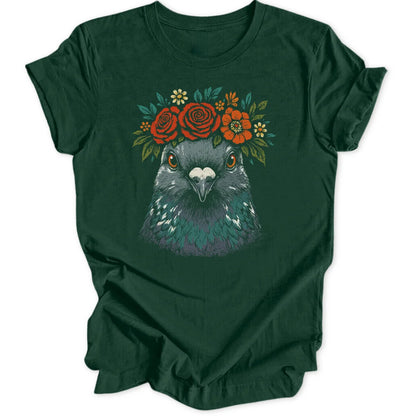 Floral Pigeon - Forest Green
