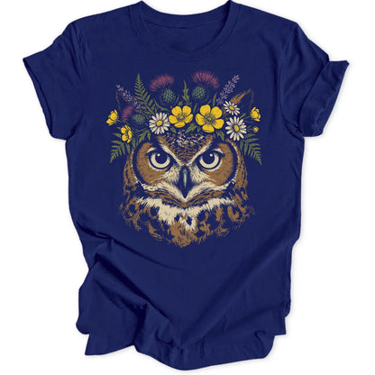 Floral Owl - Navy