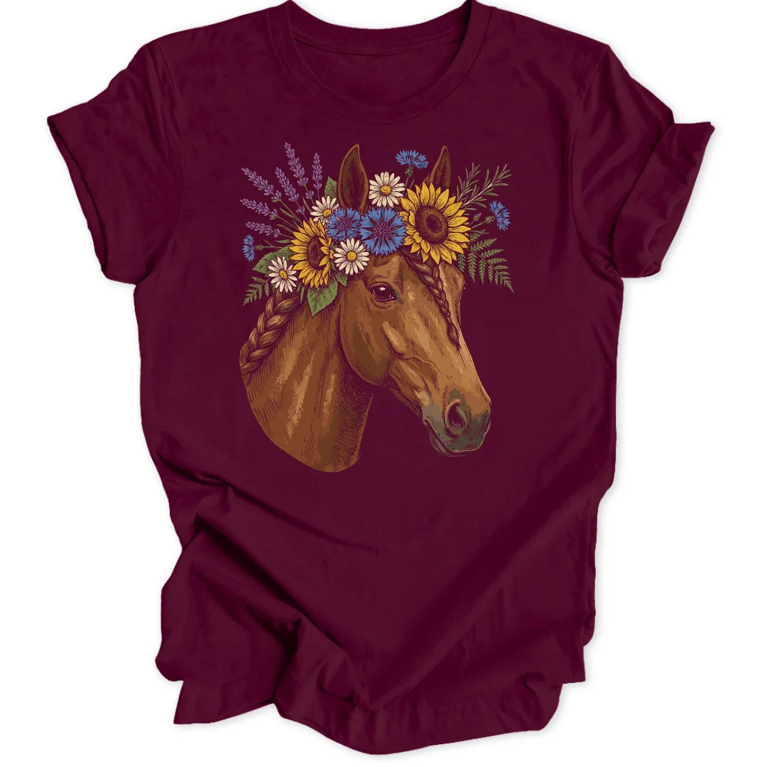 Kahlo Horse - Maroon