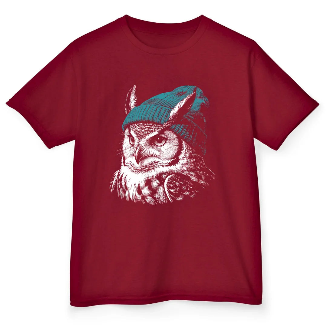 Beanie Owl - Cardinal Red
