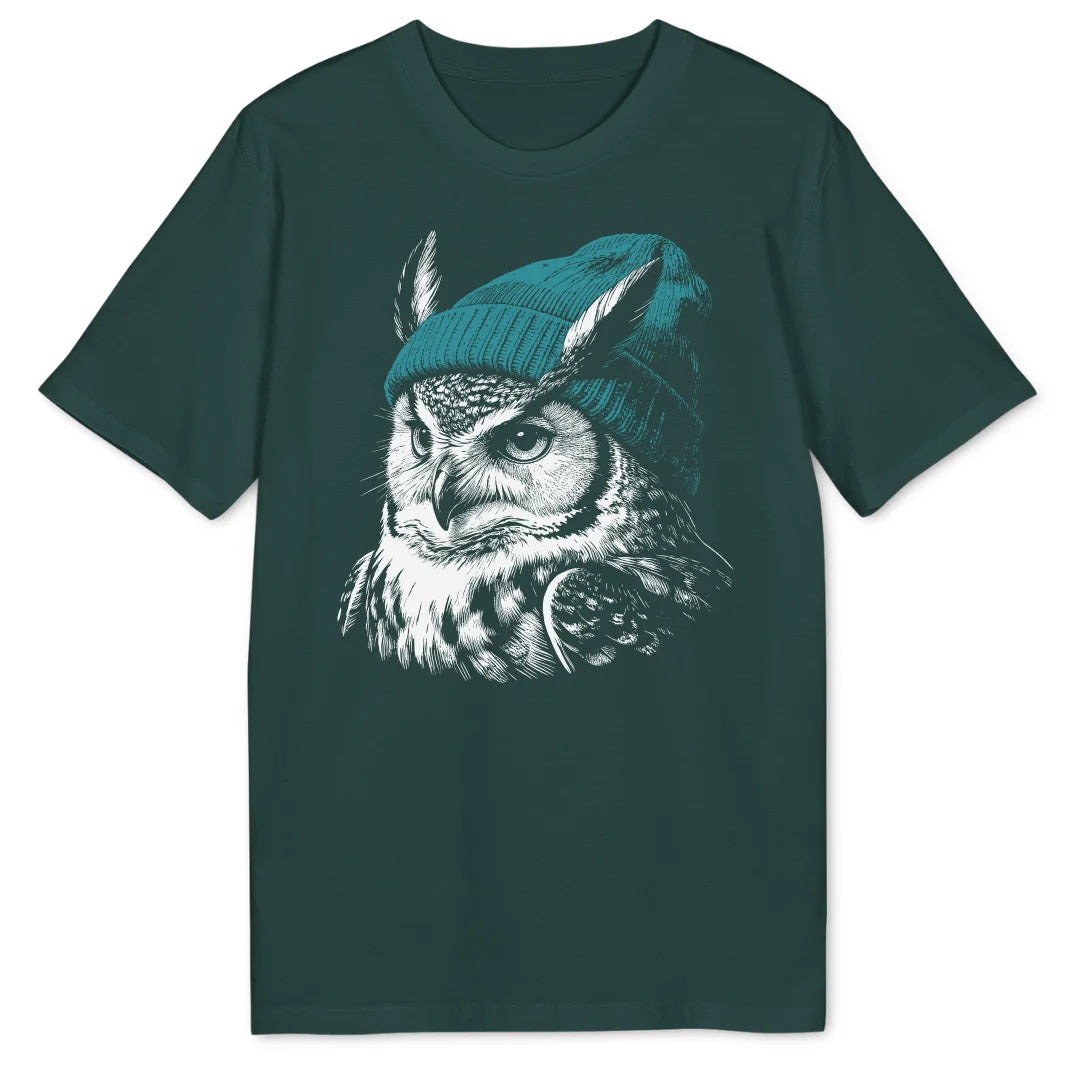 Beanie Owl - Glazed Green