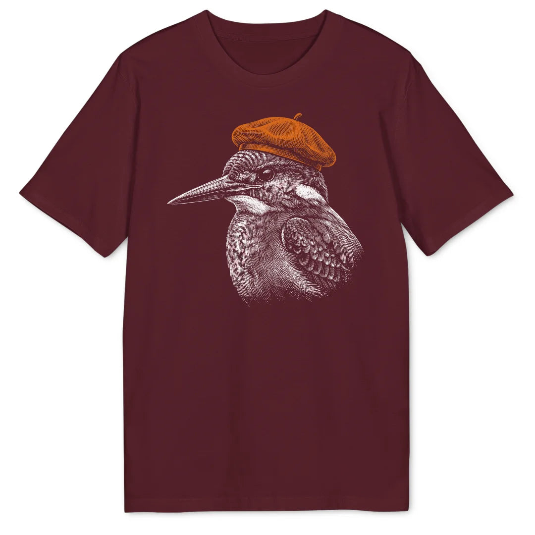 Artsy Kingfisher - Burgundy