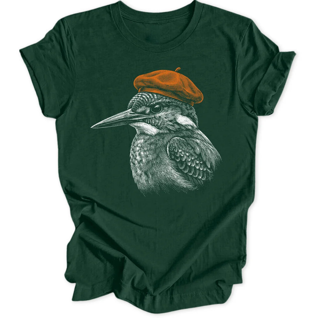 Artsy Kingfisher - Forest Green