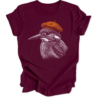 Artsy Kingfisher - Maroon