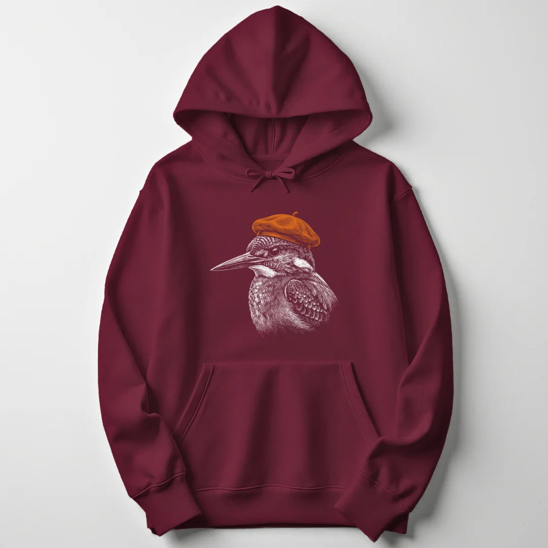 Artsy Kingfisher - Maroon