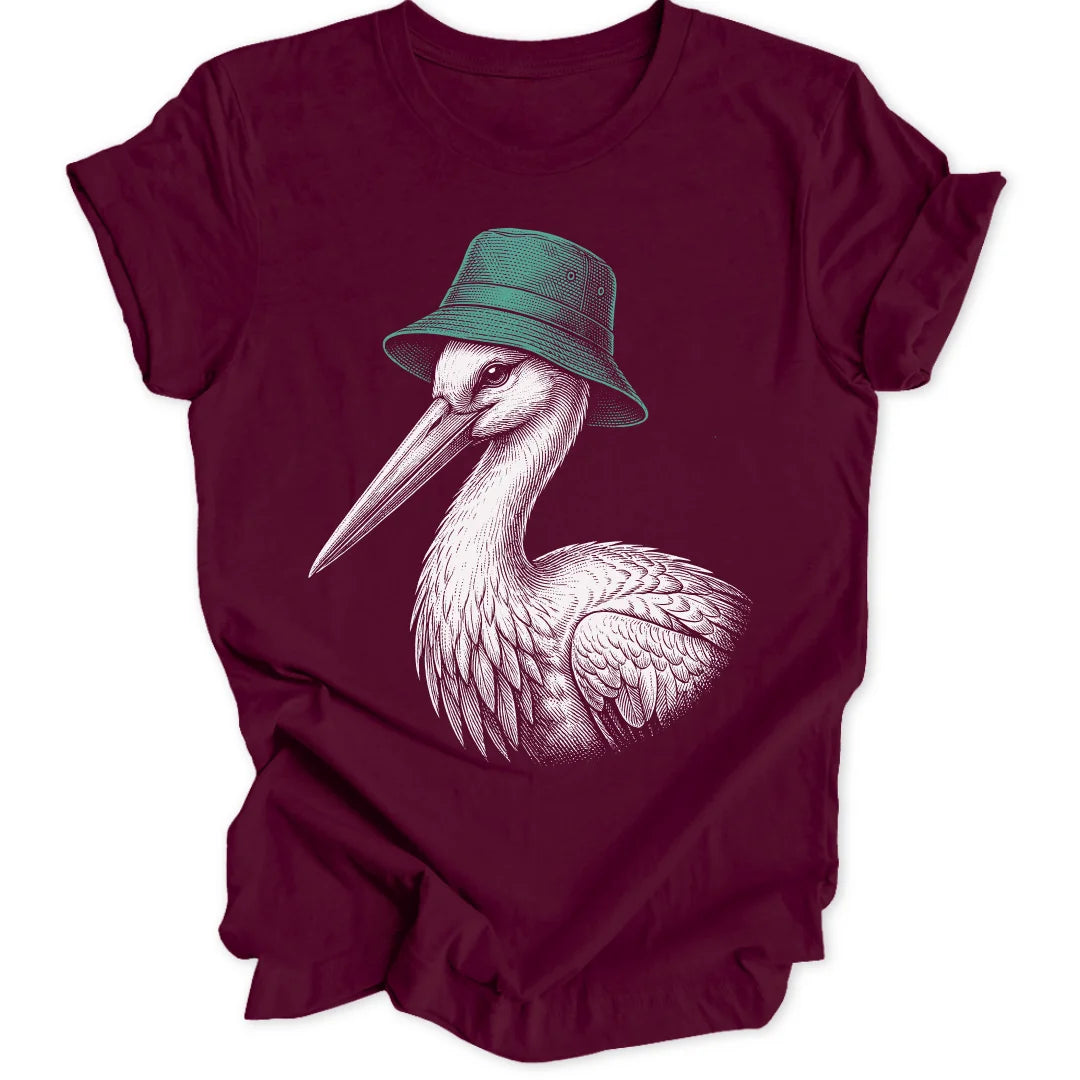 Bucket Hat Stork - Maroon