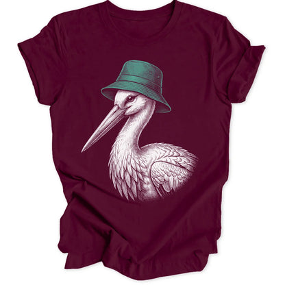 Bucket Hat Stork - Maroon