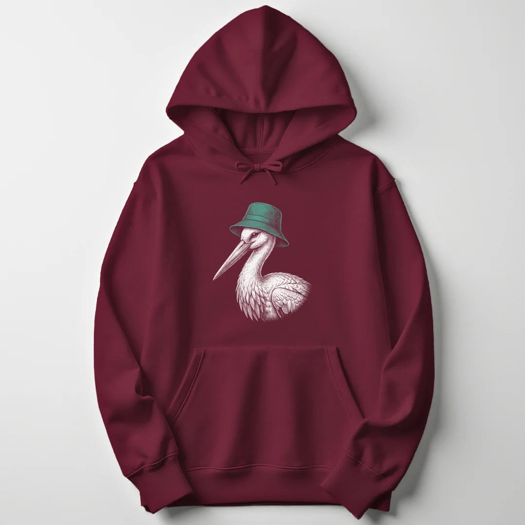 Bucket Hat Stork - Maroon