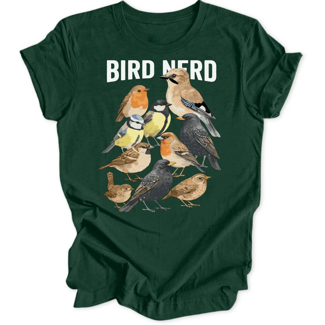 True Bird Nerd - Forest Green