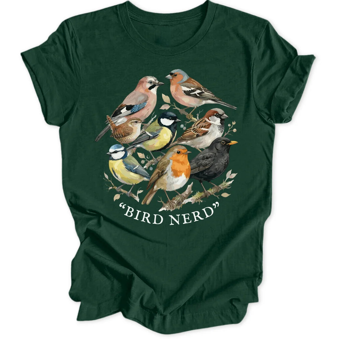 Vintage Bird Nerd - Forest Green