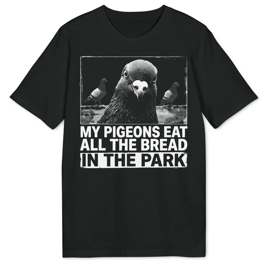 Pigeons in the Park - Black