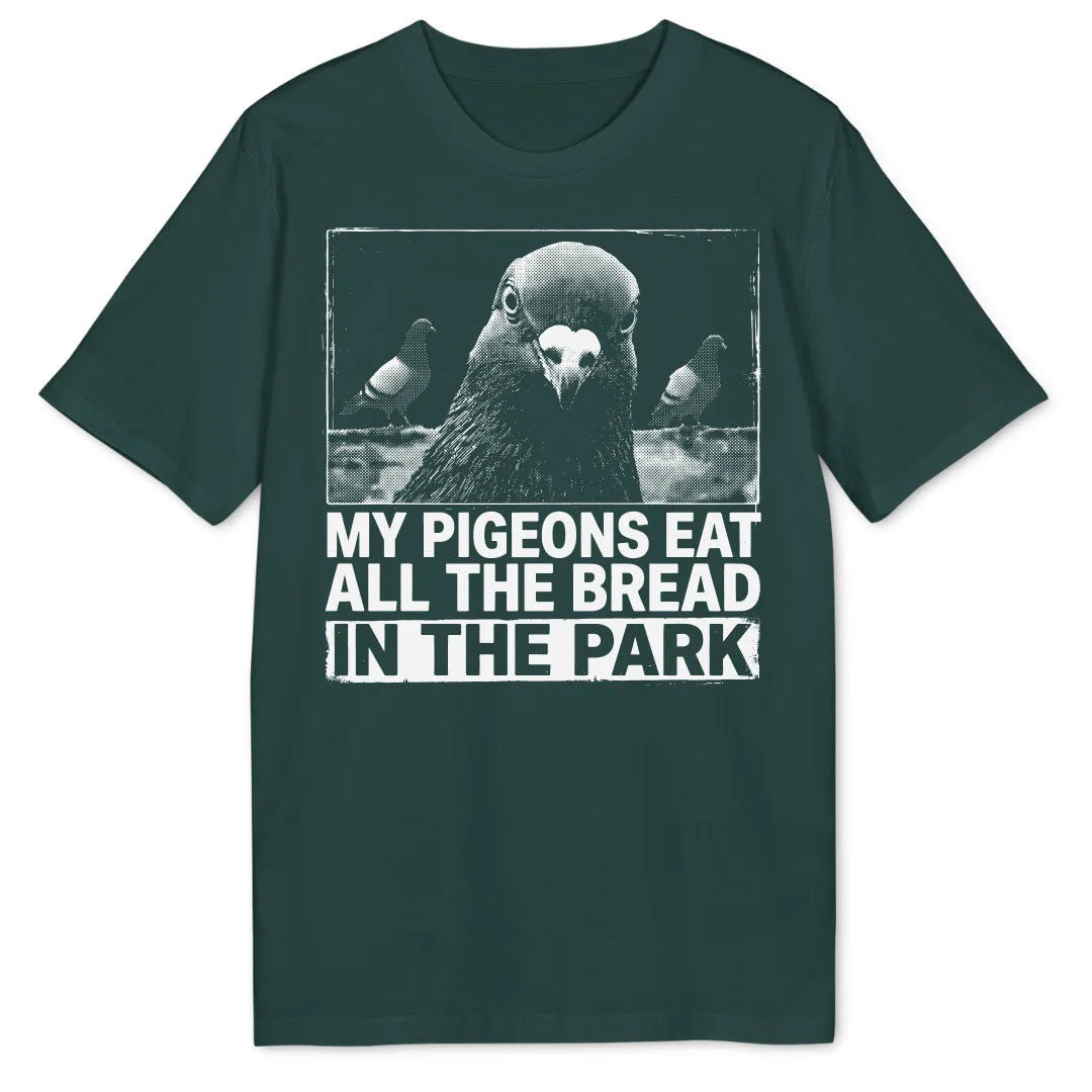 Pigeons in the Park - Glazed Green