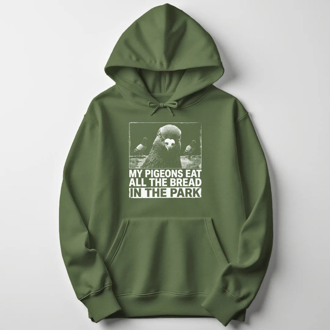 Pigeons in the Park - Military Green