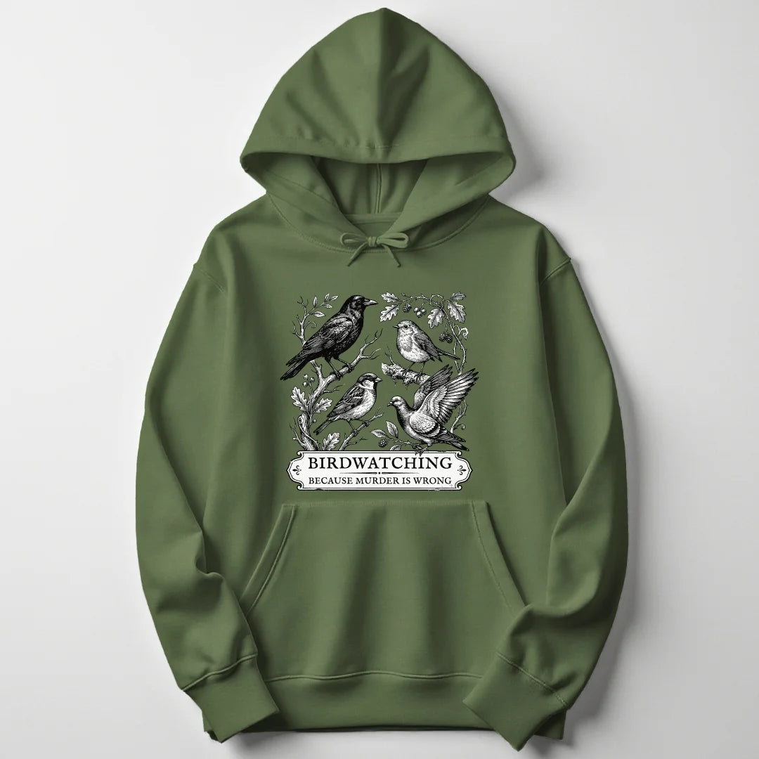 Birdwatching Because - Military Green