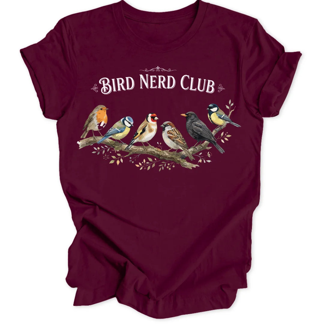 Bird Nerd Club - Maroon