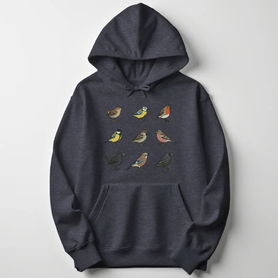 Bird Grid - Dark Heather