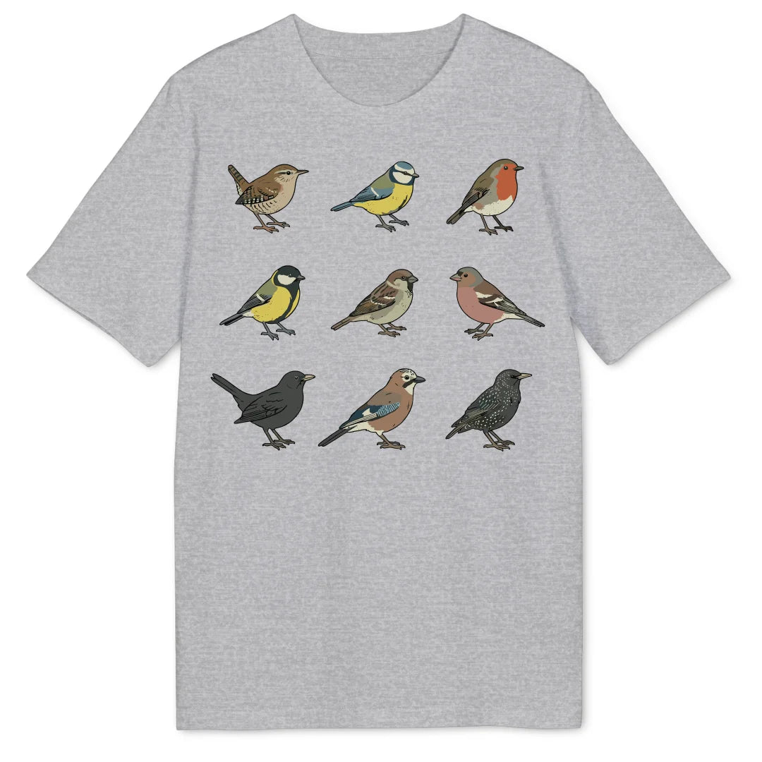 Bird Grid - Heather Grey