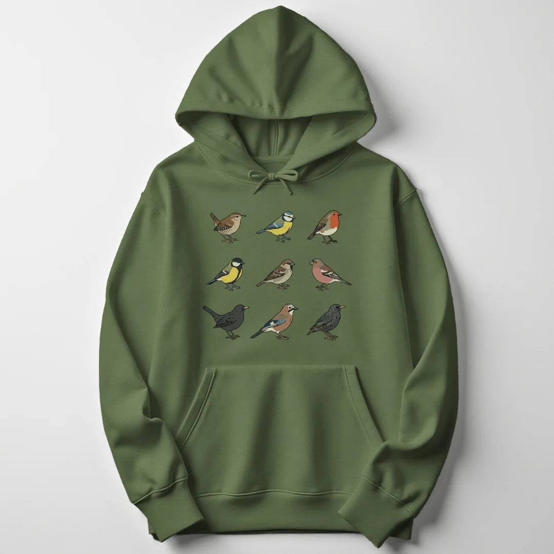 Bird Grid - Military Green