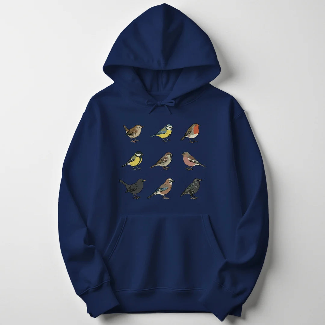 Bird Grid - Navy