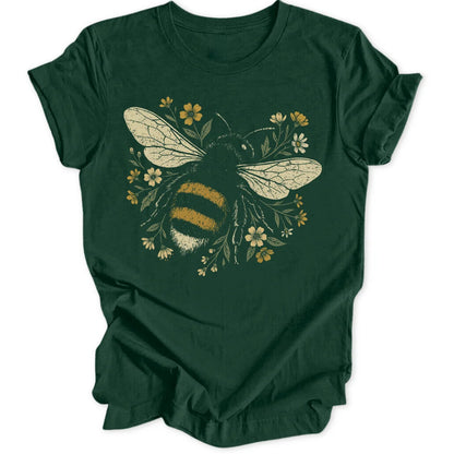 Flower Bee - Forest Green