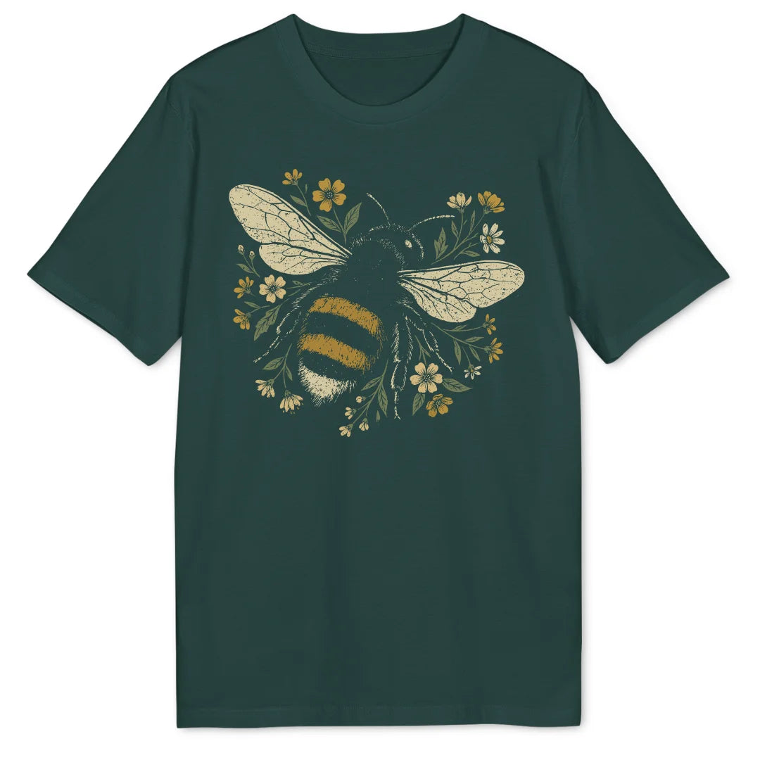Flower Bee - Glazed Green